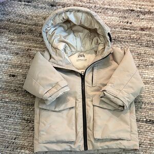 Zara Kids Light Tan Puffer Jacket